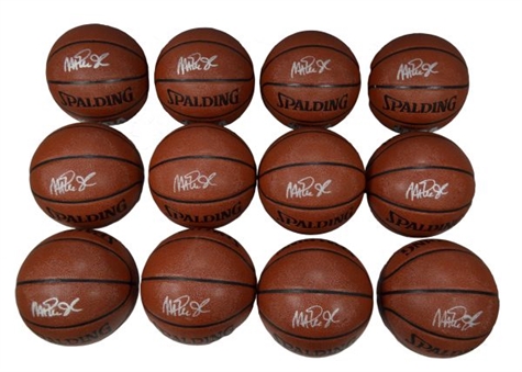 Magic Johnson Signed Basketball Lot of 12 